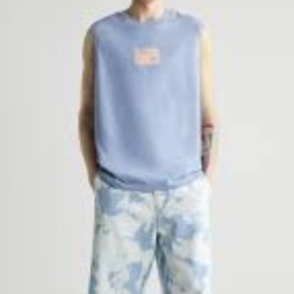 Zara Men's Hawaii " A Month in Palm Trees" Blue Tank Top NEW with Tags - Picture 3 of 8